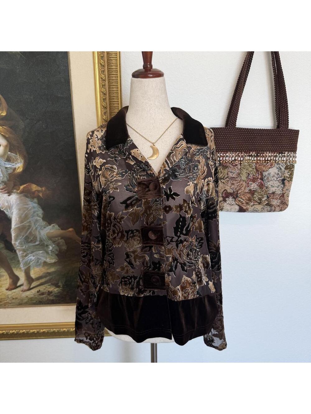 Vintage Whimsi Velvet Blouse